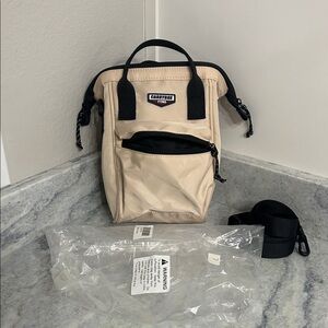Carrybox Beige Canvas Belt Bag with Black Trim